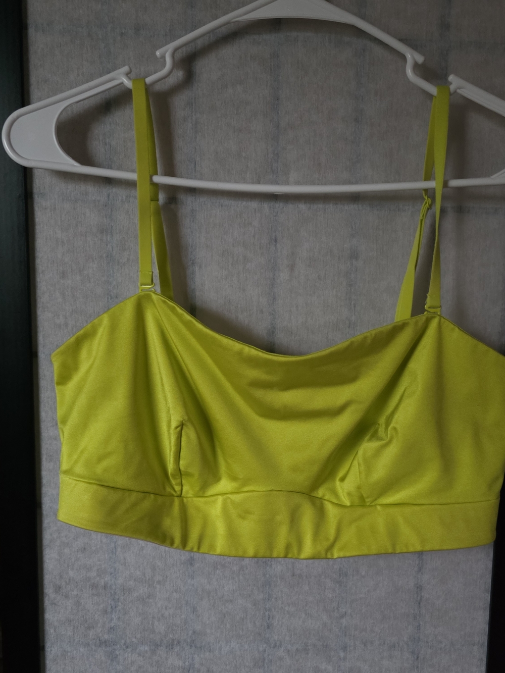 Women’s Lime Green Satin Bralette